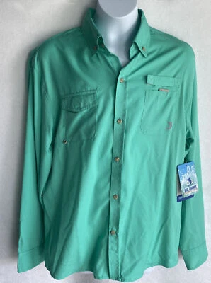 Camisa de pesca Reel Legends manga larga abotonada UPF 30 verde niños GRANDE 14-16 Foto 1 de 4