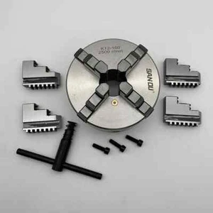 Metal Lathe Chuck 160mm 4 Jaw Self-Centering K12-160 Manual Scroll Chuck Bench - Picture 1 of 24