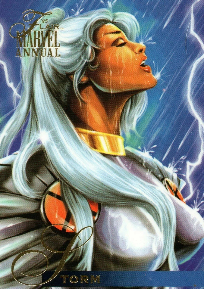 1995 Flair Marvel Annual #5 Storm – The Phalanx Attack! Light Play Condition - Image 1 of 1