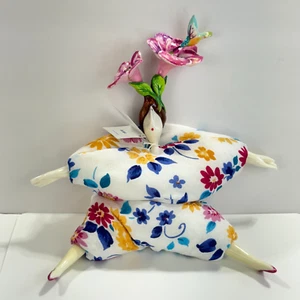 Poupee Millet Serge France Signed Flower Hummingbird Headdress Tag 2004 OOAK 13" - Picture 1 of 13