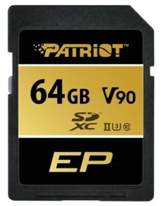 4711378424812 Patriot SDXC 64GB EP V90 UHS-II U3 Patriot Memory - Picture 1 of 1