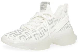 Steve Madden Maxima Sneaker Damen Schnürschuhe Strass Grob Low Top Strick Runner - Bild 1 von 7