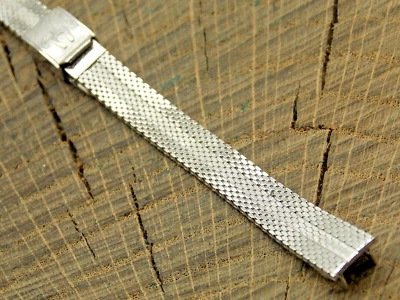 Bulova Accutron USA White Gold Filled Sliding Clasp 8mm Unused NOS Watch Band - Image 1 of 4