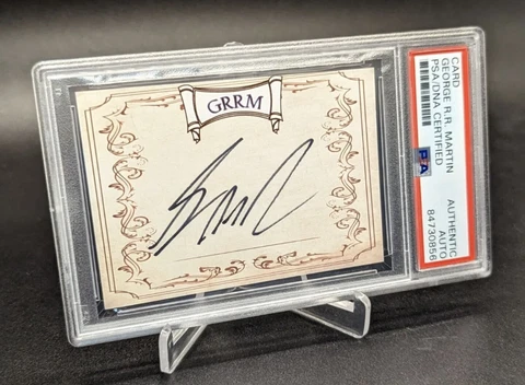 George R.R. Martin Author Game of Thrones PSA/DNA Autographed Signed Card Cover