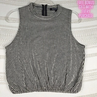 Camiseta sin mangas corta Coin1804 negra blanca a rayas talla XL nueva Foto 1 de 4