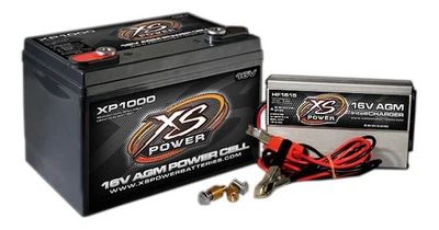XS Power AGM Batería 16v 2 Postes y Cargador HF Combo Kit XP1000CK1 Foto 1 de 3