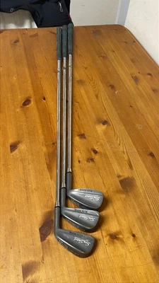 WILSON Sam Snead Blue Ridge Clubs/Irons, Radial sole 4,6,8 irons, good OG grips - Image 1 of 4