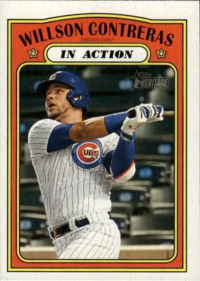 2021 Topps Heritage #42 Willson Contreras Chicago Cubs - Image 1 of 2