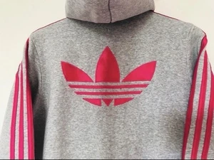 Adidas Originals Sweatjacke, grau-pink, 36 - Bild 1 von 10