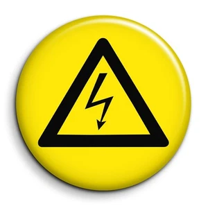 Hochvolt Symbol - Badge 38mm Button Pin - Bild 1 von 5