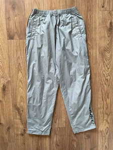 Vintage Nike Track Pants Mens XL Grey Silver Tag Y2K Baggy Zip Tracksuit Bottoms - Picture 1 of 9
