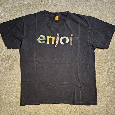 Vintage Y2k Enjoi Skateboards Candy Logo T-shirt Mens M Faded Goth Skate Emo 90s - Image 1 of 4