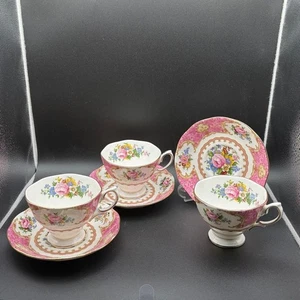 Juego de 3 platillos taza Royal Albert Lady Carlyle - Imagen 1 de 10