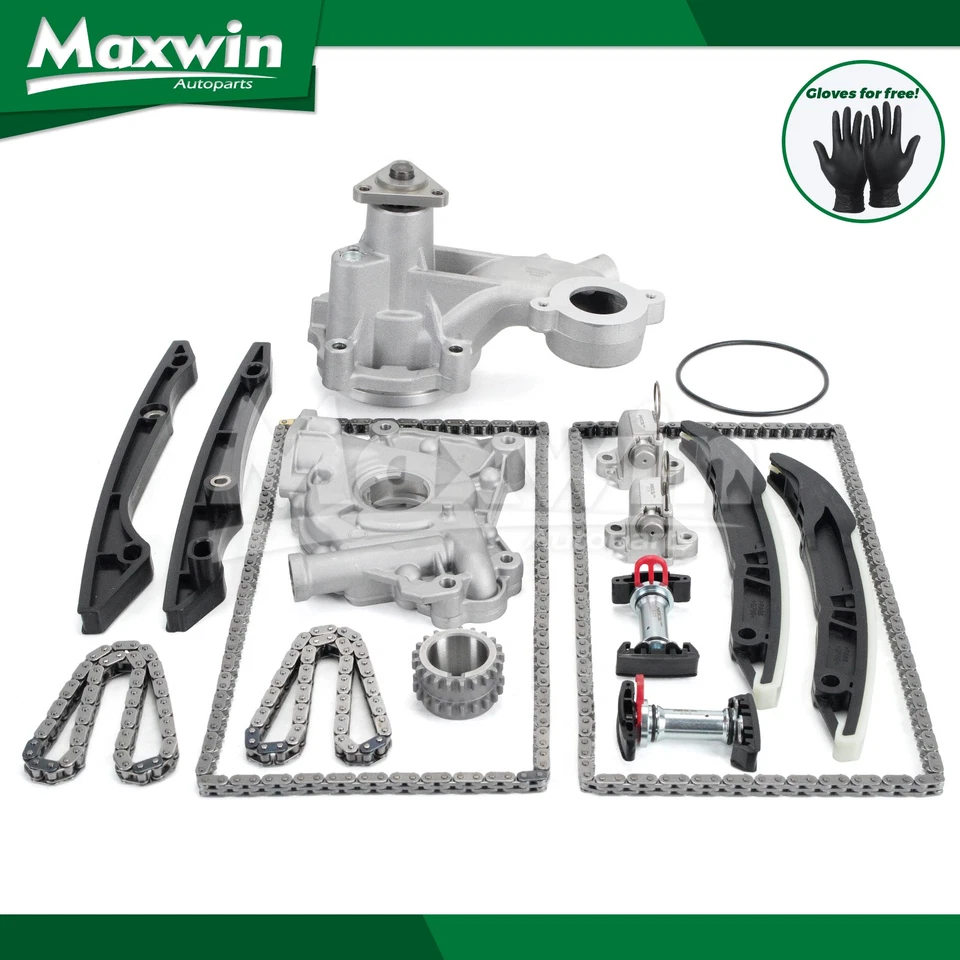 Kit de cadena de distribución bomba de aceite bomba de agua apta para Ford F-150 Mustang V8 2015-2017 5,0 L Foto 1 de 4