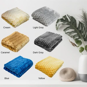 Solid Colors Turtle Shell 50x60in Soft Cozy Decorative Home & Bed Throw Blankets - Picture 1 of 20