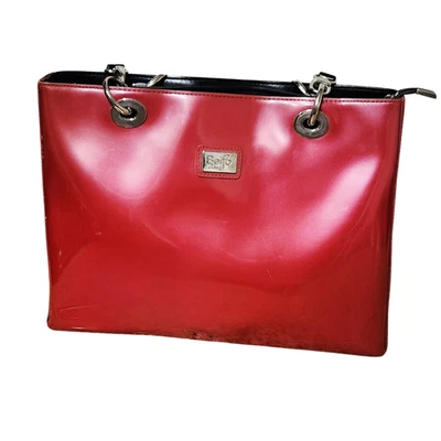 Bolso de hombro maletín de charol rojo Beijo Foto 1 de 4