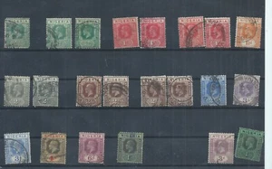 Nigeria stamps. 1921 George V used lot. The 2 1/2d is thin some faults (AA400) - Picture 1 of 2