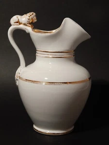 ANTICA PREZIOSA BROCCA CON COPERCHIO CIOCCOLATIERA PORCELLANA CARL TIELSCH 1800 - Imagen 1 de 9