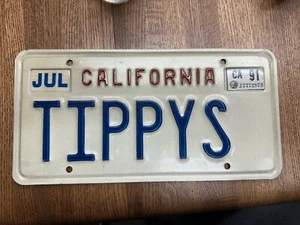 Placa de licencia de tocador Tippys California rara - Imagen 1 de 2