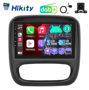 DAB+ 64GB 9" CarPlay Android13 Autoradio Für Opel Vivaro B Renault Trafic 3 Navi - Bild 1 von 21