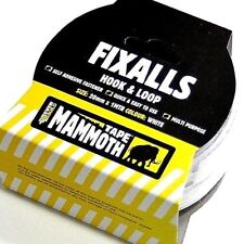 Sticky Self Adhesive Hook & Loop Tape White Stick glue Fixalls Everbuild and
