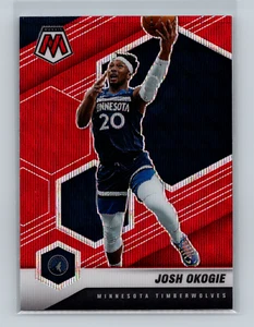2020-21 Panini Mosaic Tmall Josh Okogie Red Wave Prizm 12 Minnesota Timberwolves - Picture 1 of 2