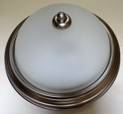 Seagull Lighting 2 light Brushed Nickel Ceiling Fixture Cat# 77064 - Image 1 of 4