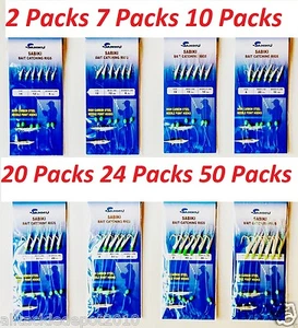 2,10,24,100 PK sabiki bait rigs 6 hooks fishing lure size: #1/0,2,4,6,8,10,12&14 - Picture 1 of 2