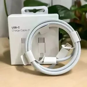 USB C to C Cable Fast Charger PD 60W Lead For Type-C iPad Macbook iPhone 15 - Picture 1 of 6