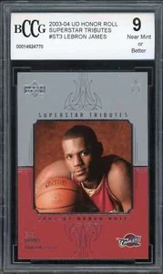 2003-04 UD Honor Roll Superstar Tributes #ST3 LeBron James Rookie BGS BCCG 9 NM+ - Picture 1 of 2