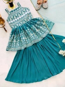 Kids Salwar Kameez Pakistani Dress Ready To Wear Suits Indian Wedding Party - Picture 1 of 6
