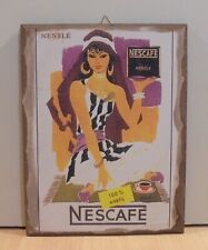 NESCAFE COFFEE ADVERTISIGN REPRINT WOODEN SIGN