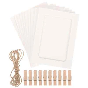 DIY Cardboard Sheet Gallery Paper Peg Easel White Photo Frame Hanging 20 Pcs - Picture 1 of 24