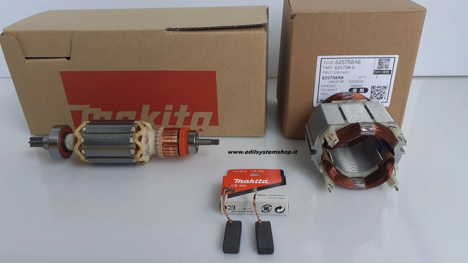 INDOTTO + STATORE + CARBONCINI MAKITA HR4003C - HR4013C RICAMBI ORIGINALI - Immagine 1 di 1