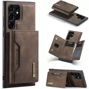 Magnetic Leather Wallet Case For Samsung Galaxy S23 Ultra S22 Plus S21 S20 Cover - Picture 1 of 17