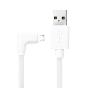 20AWG Micro USB 90 Degree Angled L Shape Fast Charger Cable & Data Transfer Lead - Picture 1 of 8