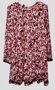 Hanna Andersson Rayon Long Sleeve Mauve Floral Dress Size 160 14-16 - Picture 1 of 6