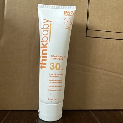Thinkbaby - Protector Solar Zinc Transparente 20% - FPS 30 80 minutos Resistente al Agua Exp 3/25 Foto 1 de 2