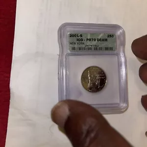 2001-S Silver Proof New York Quarter ICG PR-70 DCAM. - Picture 1 of 2
