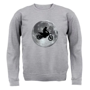 Motorcross Moon - Kids Hoodie / Sweater - Motorbike Moto X Motor Cross Bike - Picture 1 of 11