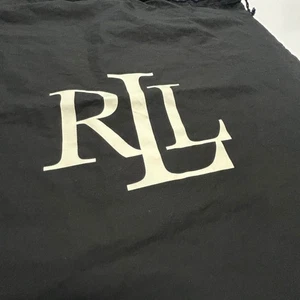 Ralph Lauren RL Logo schwarz Baumwolle Kordelzug Staubbeutel 22x22 Zubehör Aufbewahrung - Bild 1 von 8