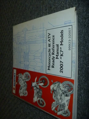 2007 Suzuki GSX-R600K7 Motorcycle Specifications & Service Data Manual xz - Image 1 of 4