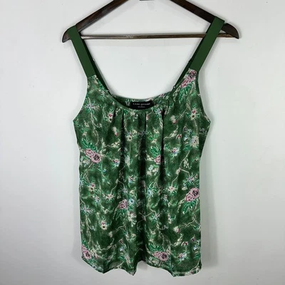 Blusa Lane Bryant 12 Verde Floral Sin Mangas Romántica Cottagecore Boho Chic Nueva con Etiquetas Foto 1 de 4