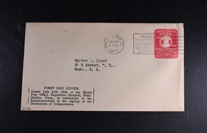 Jul 27 1926 FDC USA Scott # U522 Unknown Cachet VF Cover Sesquicentennial - Picture 1 of 2
