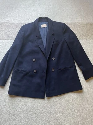 Men’s Pendleton 100% Virgin Wool Navy Blue Pockets Lined Warm Pea Coat Size 16  - Image 1 of 4