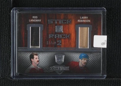 2015 Leaf ITG Stickwork Stick Rack 2 Silver /30 Rod Langway Larry Robinson HOF - Image 1 of 2