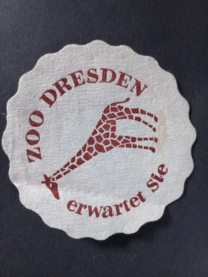 DDR Ostalgie - Pilsdeckchen/Tropfdeckchen Original DDR Zoo Dresden - Bild 1 von 1