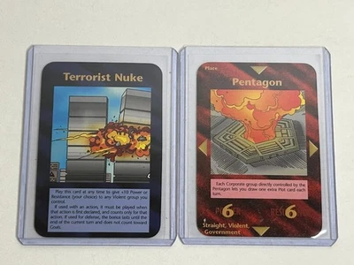 Terrorist Nuke Pentagon Card Unlimited 1995 INWO Illuminati 9/11  Prophetic? NM+ - Image 1 of 2