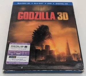 Godzilla 3D 2014 (Blu-ray 3D Blu-Ray DVD Digital HD) 3 Disc Set W/ Slipcover - Imagen 1 de 6