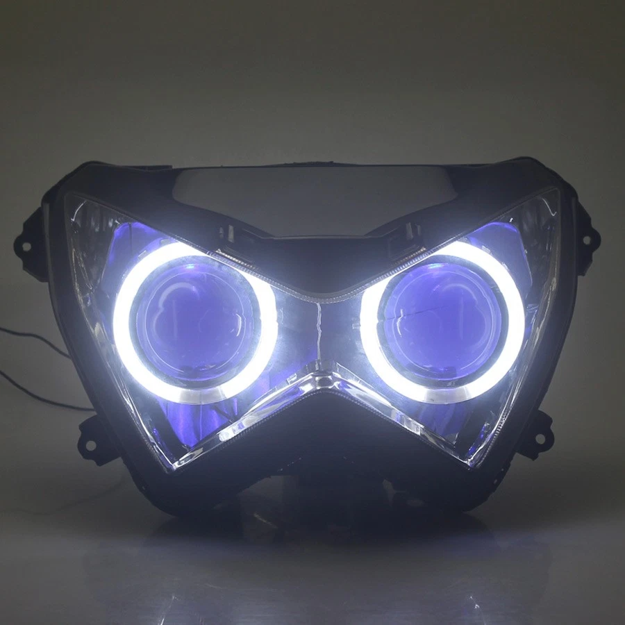 Conjunto de faros para Kawasaki Z250 Z800 azul claro mal de ojo 2013-2016 Foto 1 de 4
